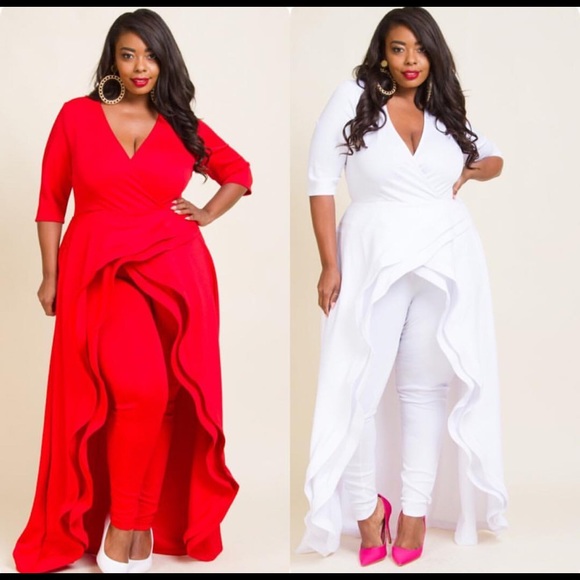 jumpsuit with train plus size